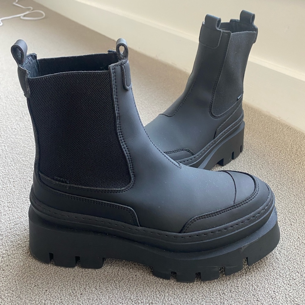 Bronx Black Combat Boots
